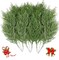 40PCS Evergreen Fake Pine Needles Picks (Green) 12"D x 0.1"W x 3"H